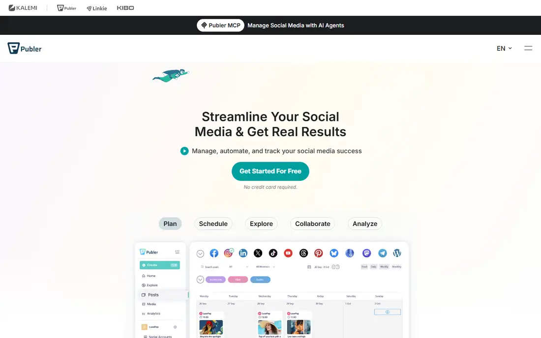 Publer homepage
