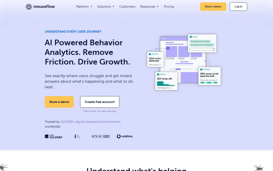 Mouseflow homepage