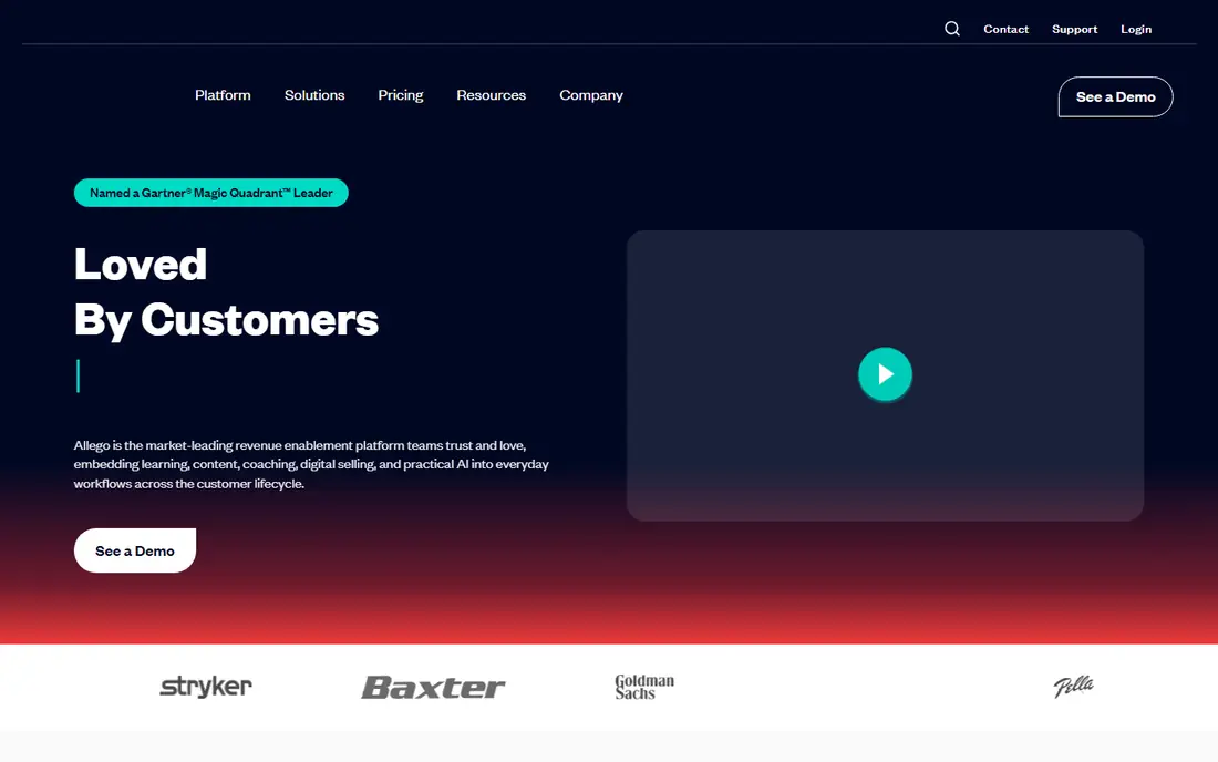 Allego homepage
