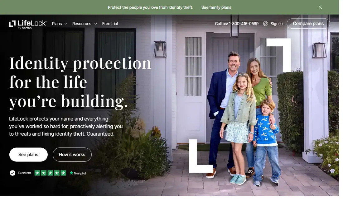 LifeLock homepage