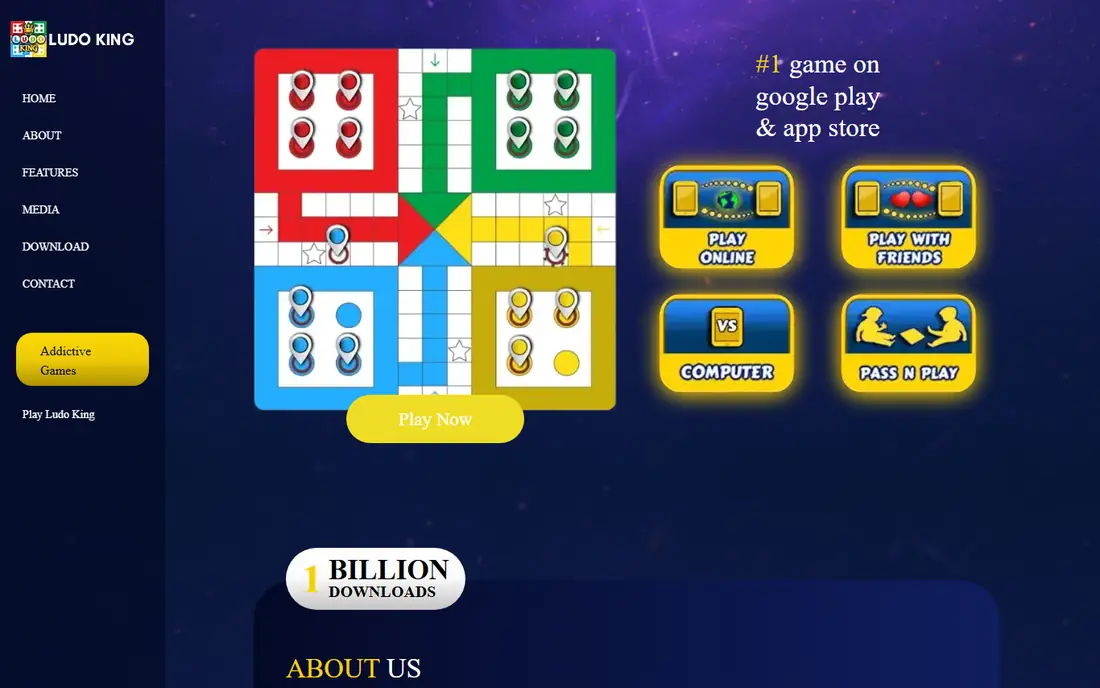 Ludo King homepage
