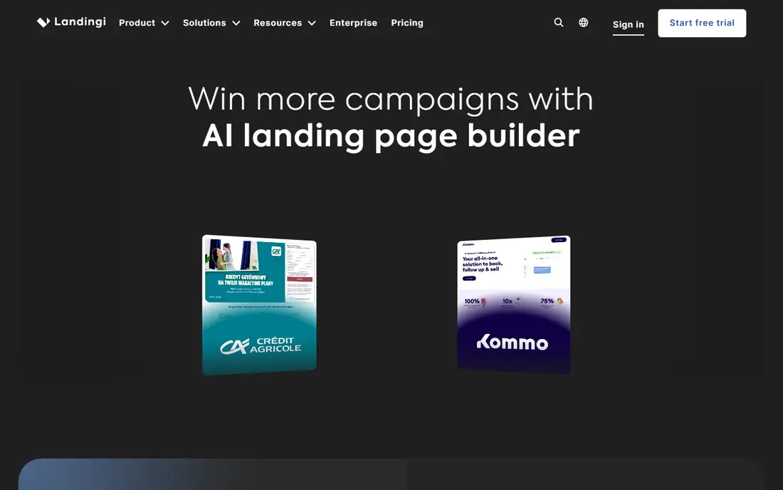 Landingi homepage