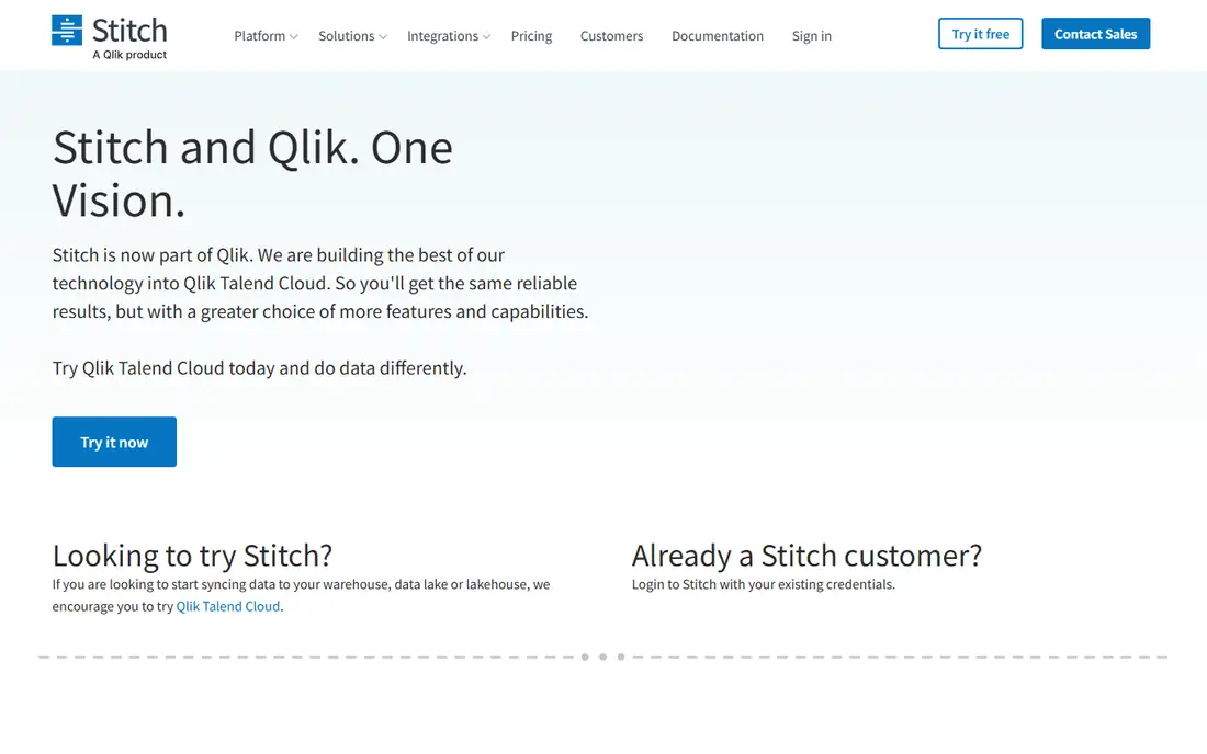 Stitch homepage