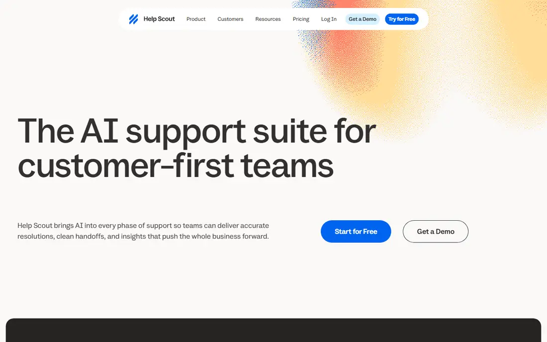Help Scout homepage