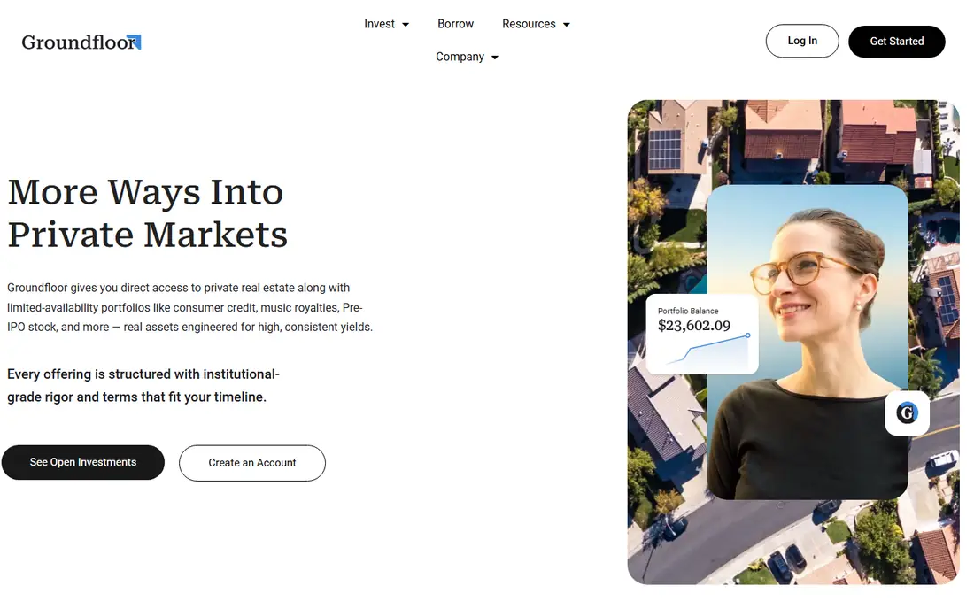 Groundfloor homepage