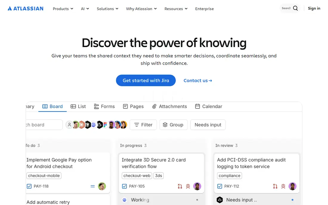 Jira Service Management homepage