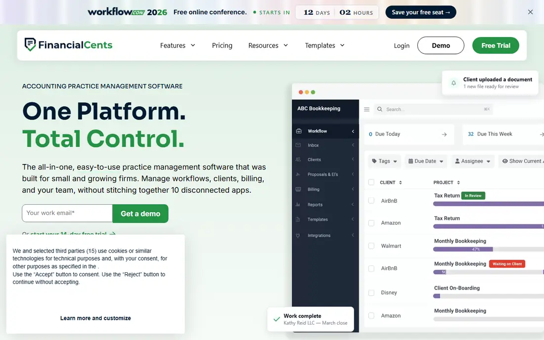 Financial Cents homepage