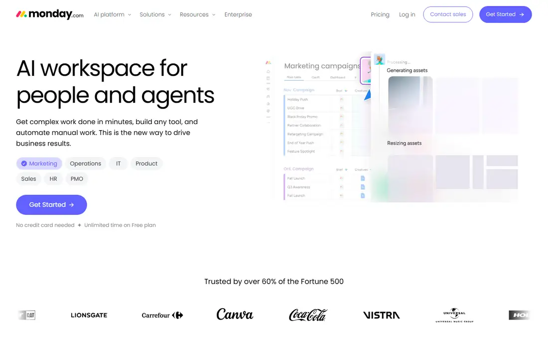 monday.com homepage