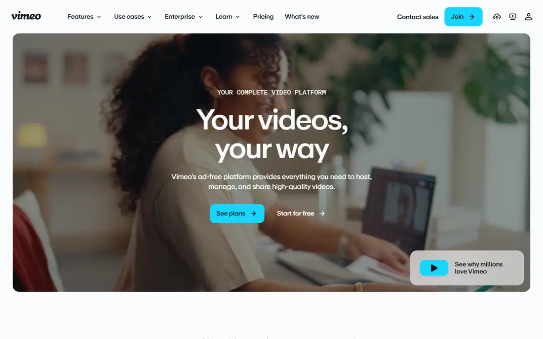 Vimeo homepage