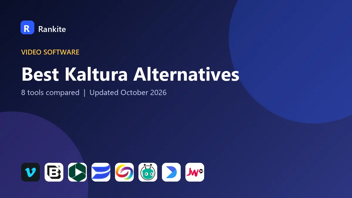 Best Kaltura Alternatives in 2026: 8 Tools Compared