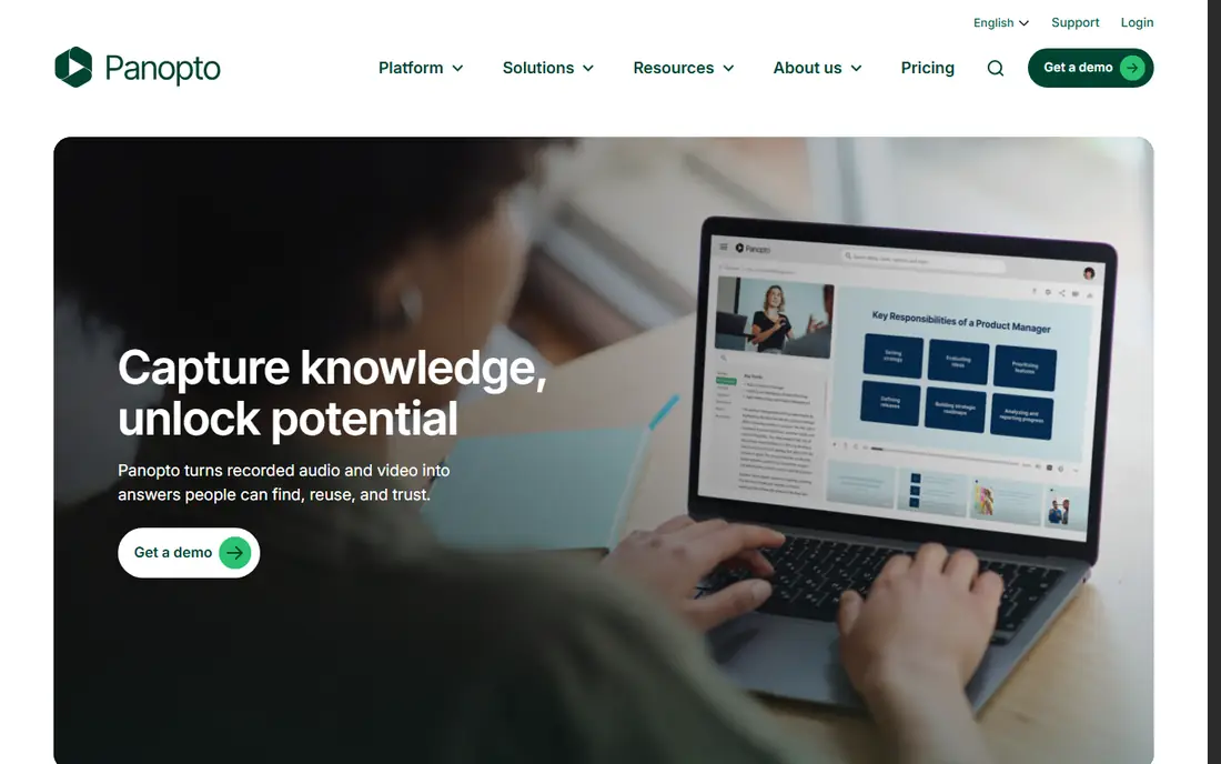 Panopto homepage