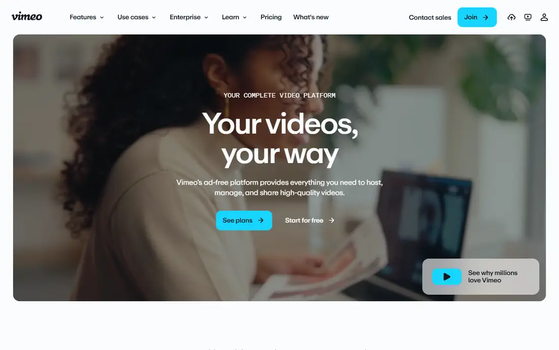 Vimeo homepage
