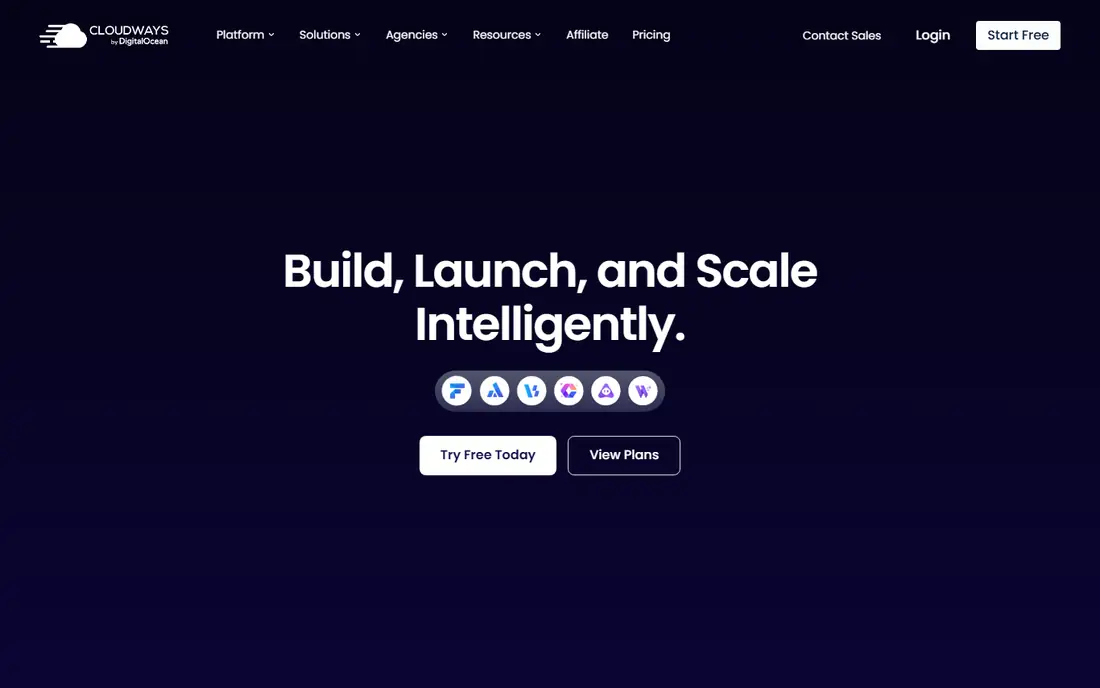 Cloudways homepage