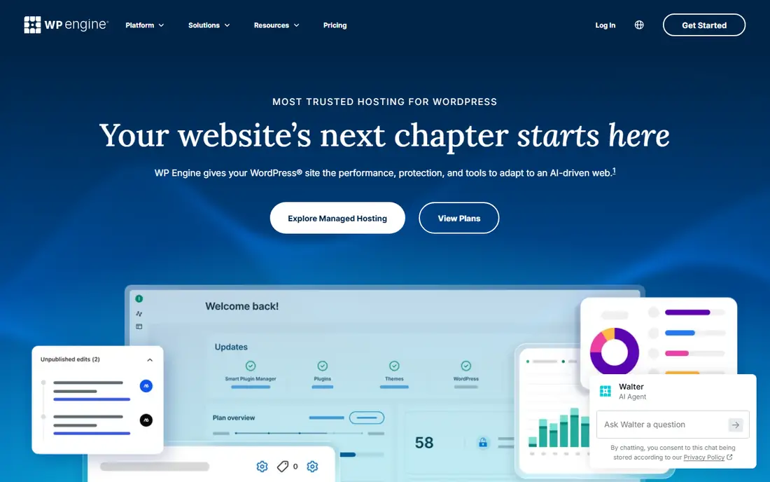 WP Engine homepage