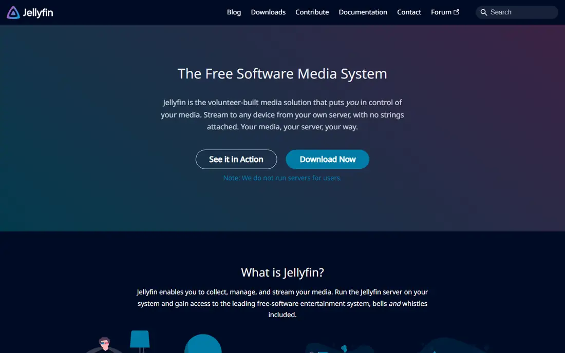Jellyfin homepage