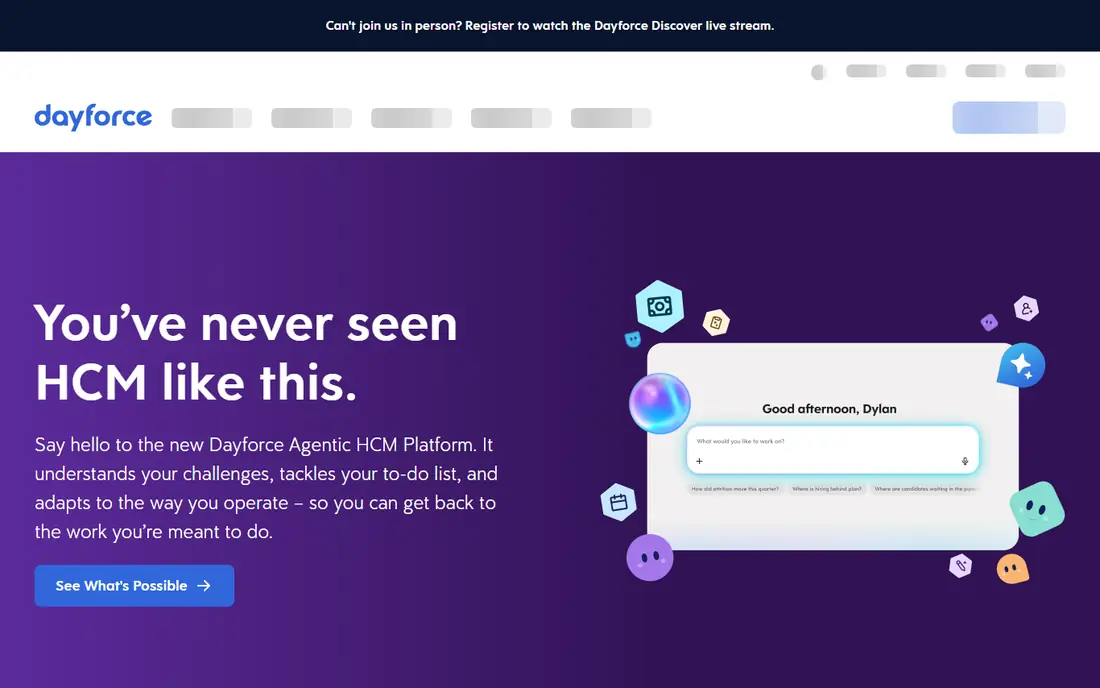 Dayforce homepage