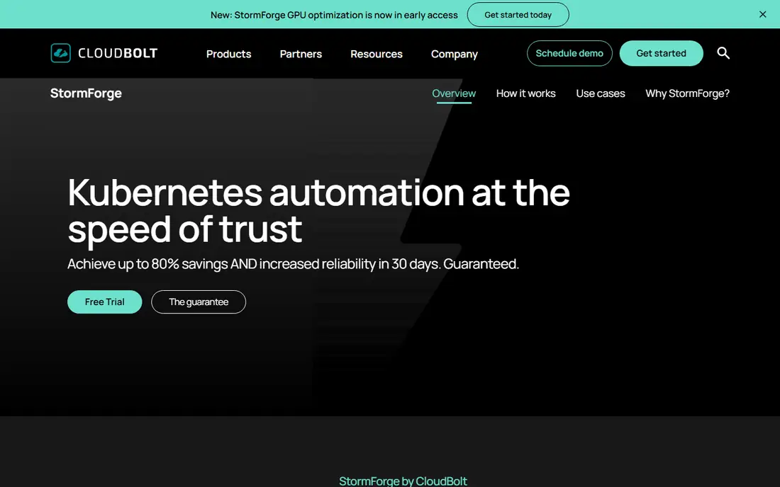 StormForge homepage