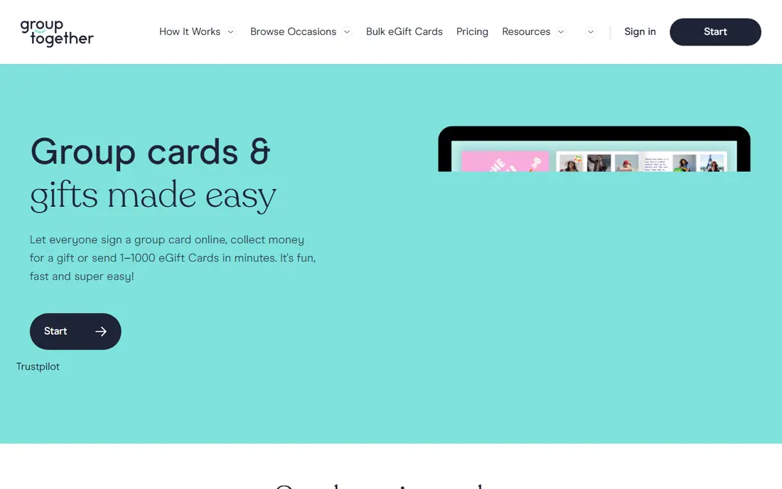 GroupTogether homepage