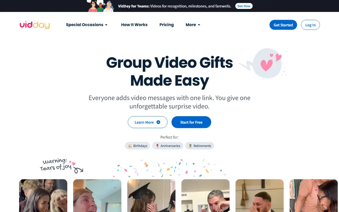 VidDay homepage