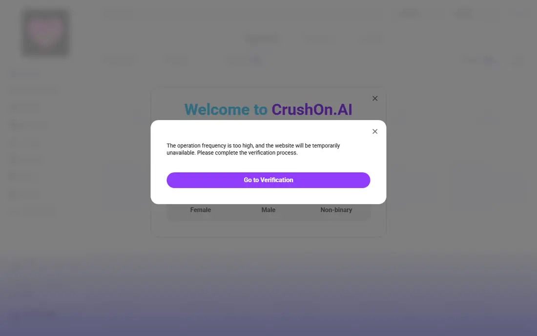 CrushOn AI homepage