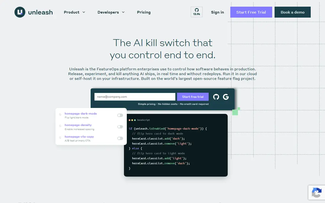 Unleash homepage