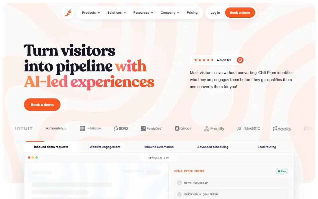 Chili Piper homepage