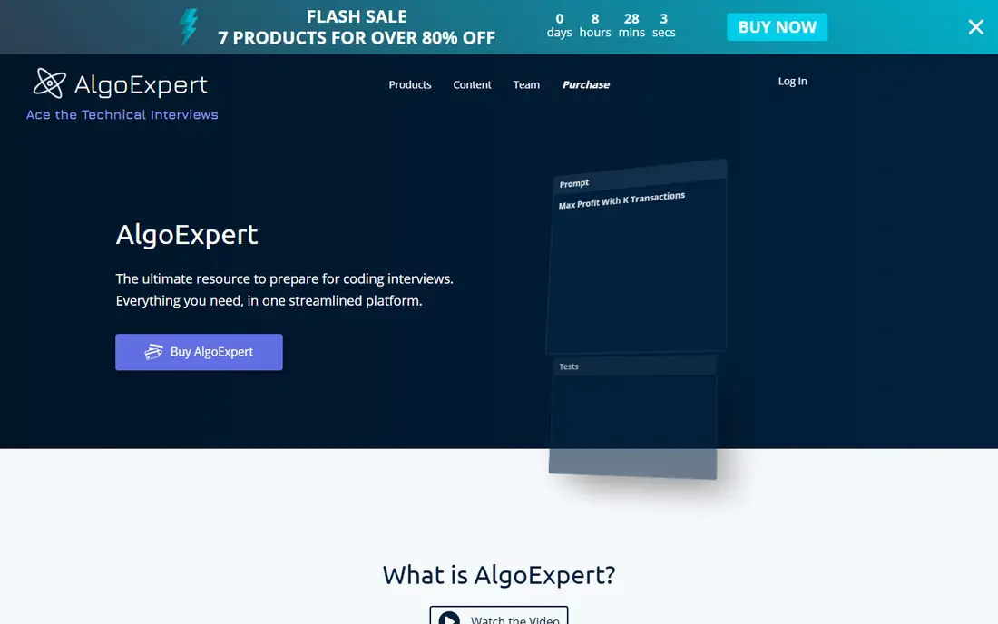 AlgoExpert homepage