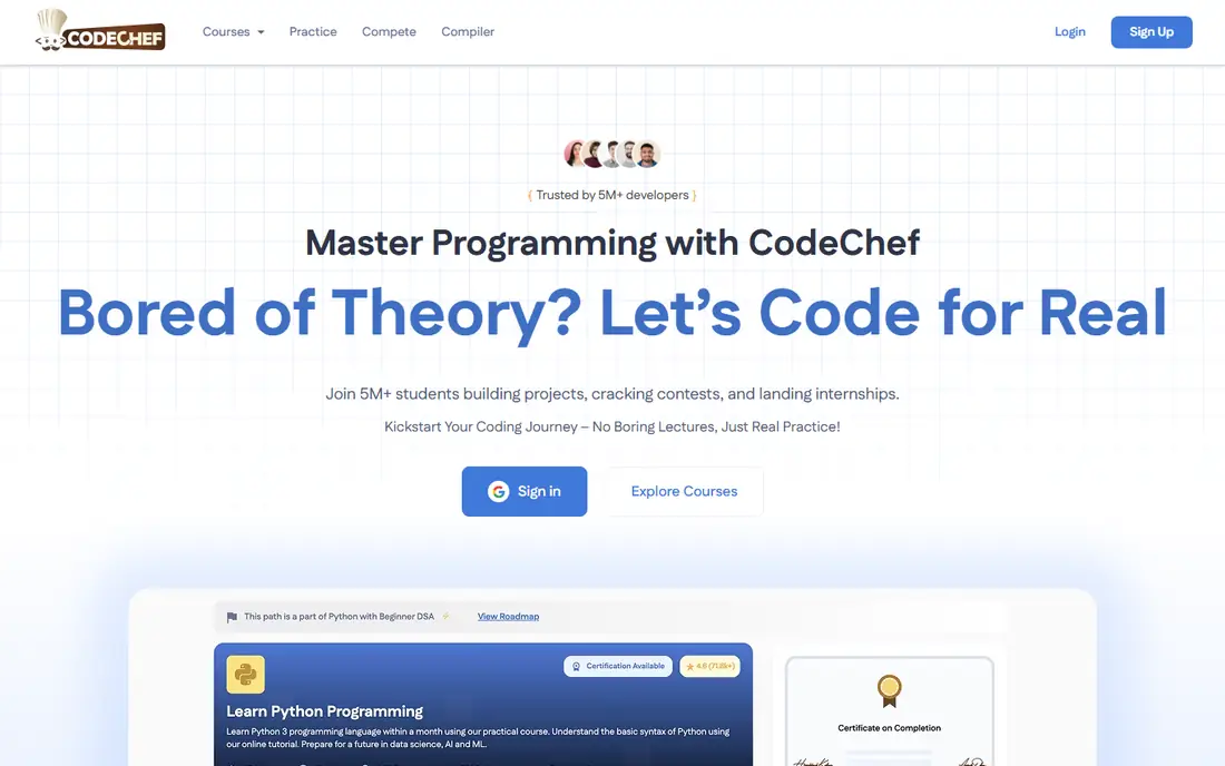 CodeChef homepage