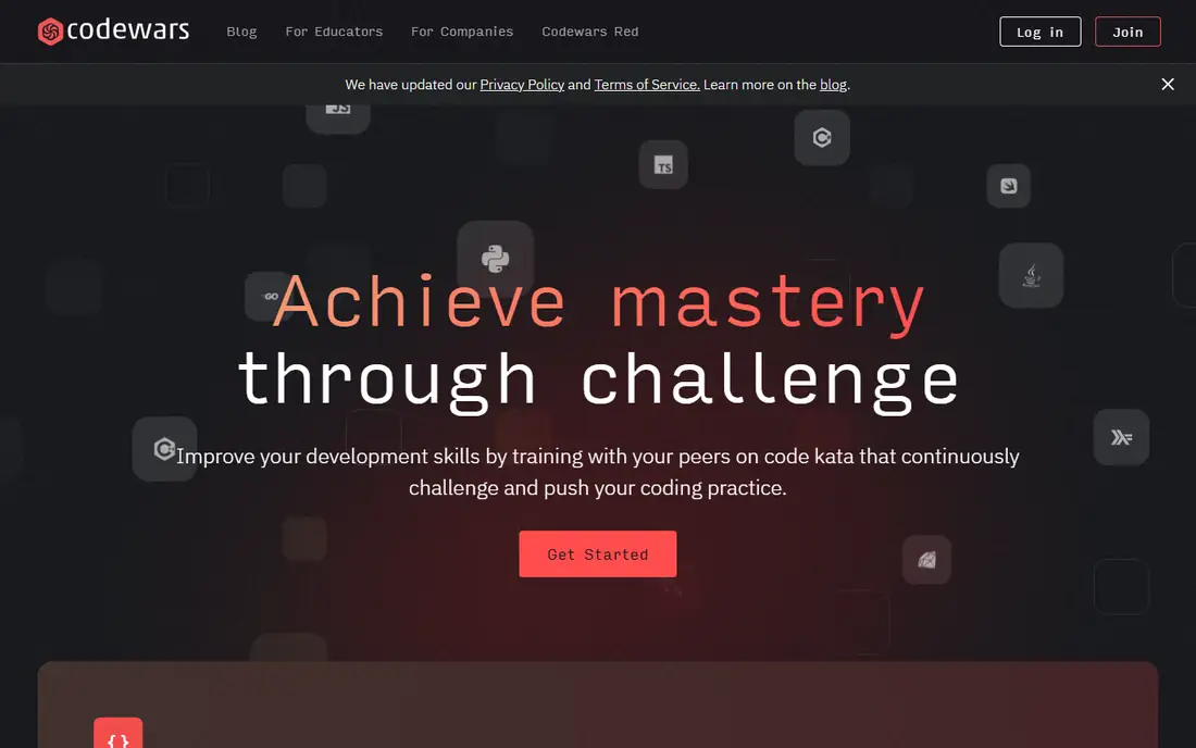 Codewars homepage