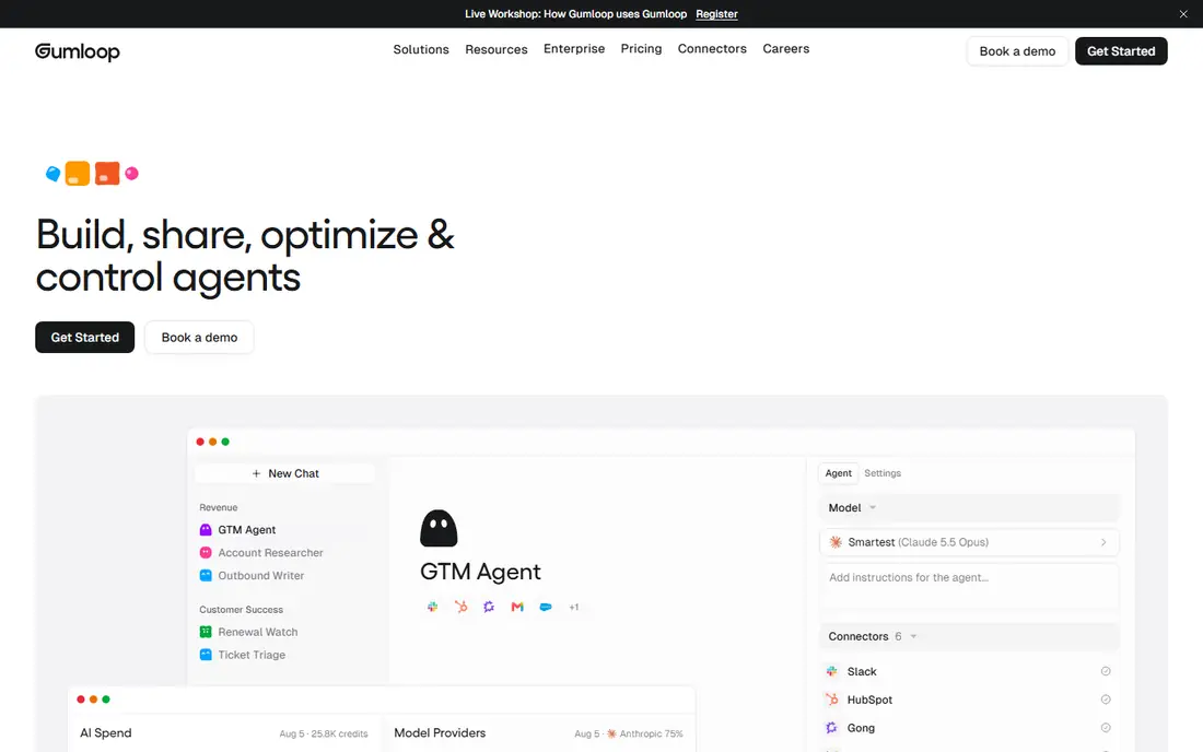 Gumloop homepage