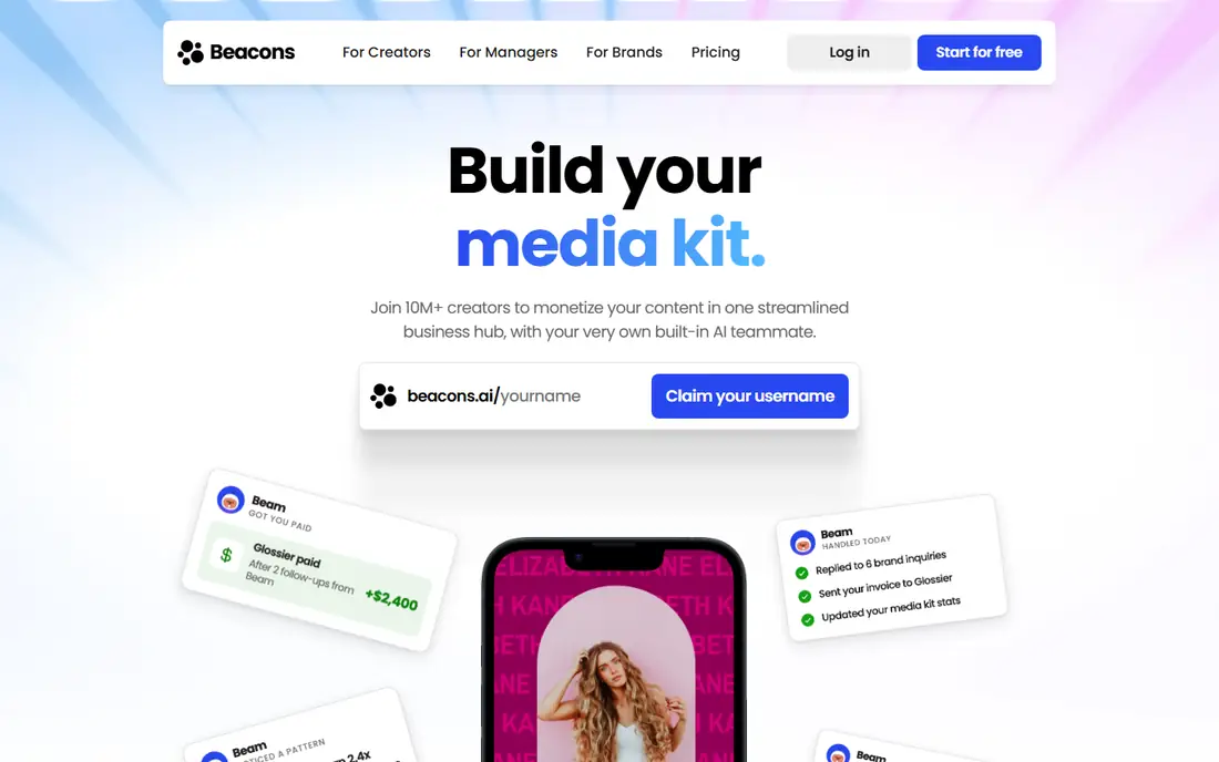 Beacons homepage