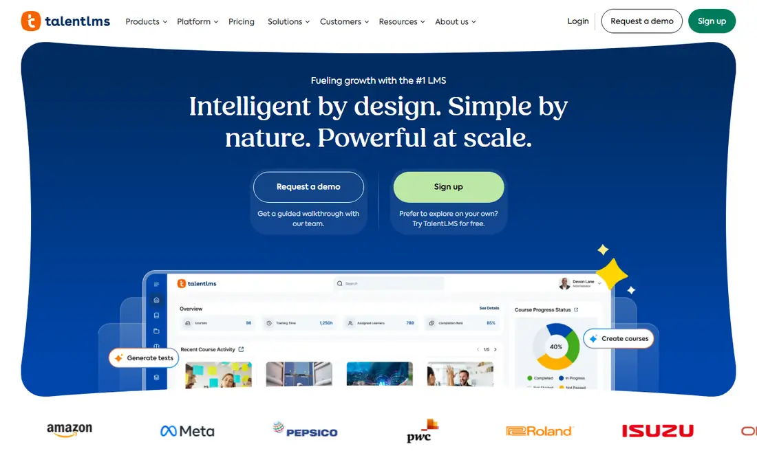 TalentLMS homepage