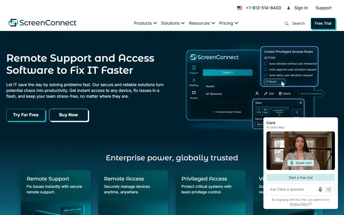 ConnectWise ScreenConnect homepage