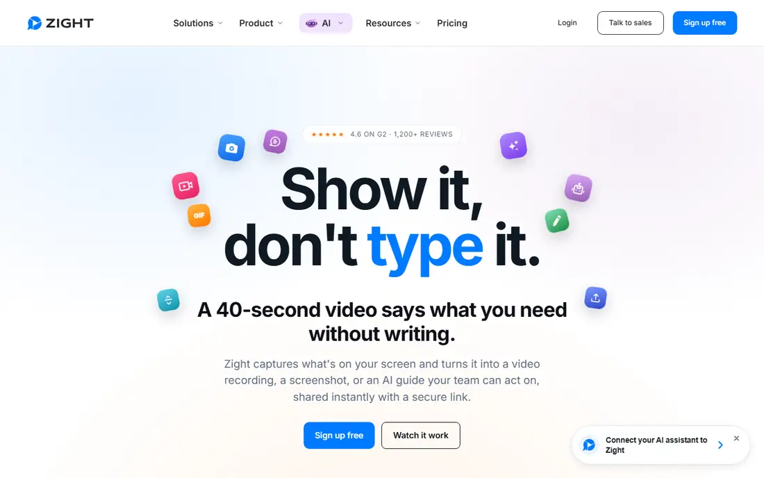 Zight homepage