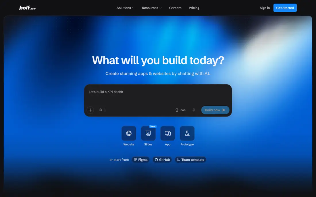 Bolt homepage