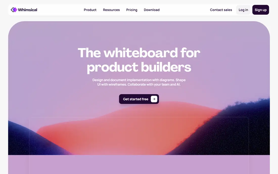 Whimsical homepage