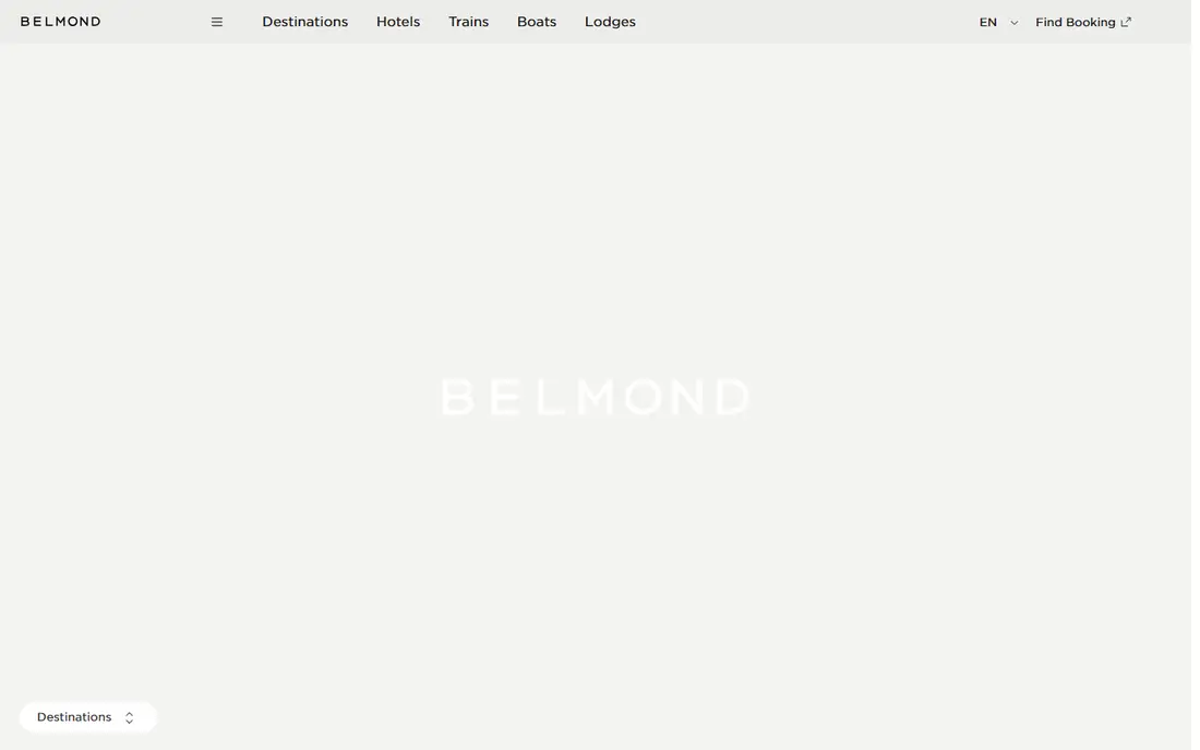 Belmond homepage