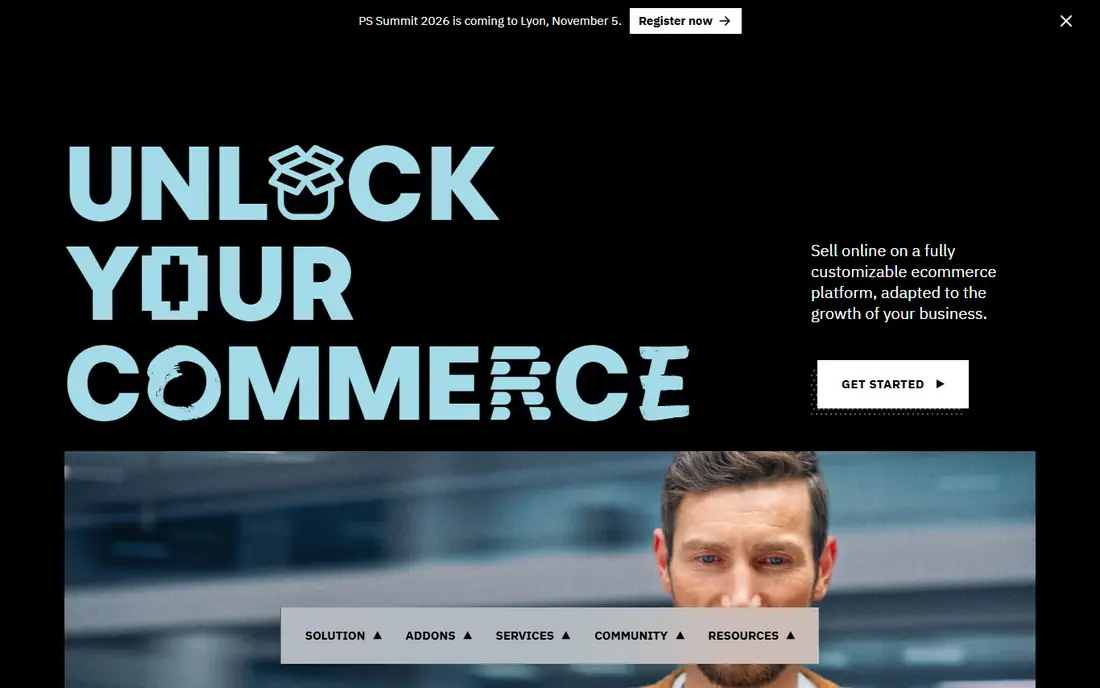 PrestaShop homepage