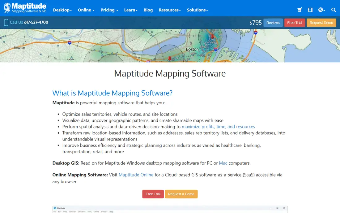 Maptitude homepage