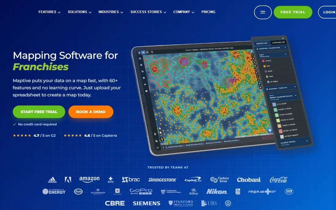 Maptive homepage