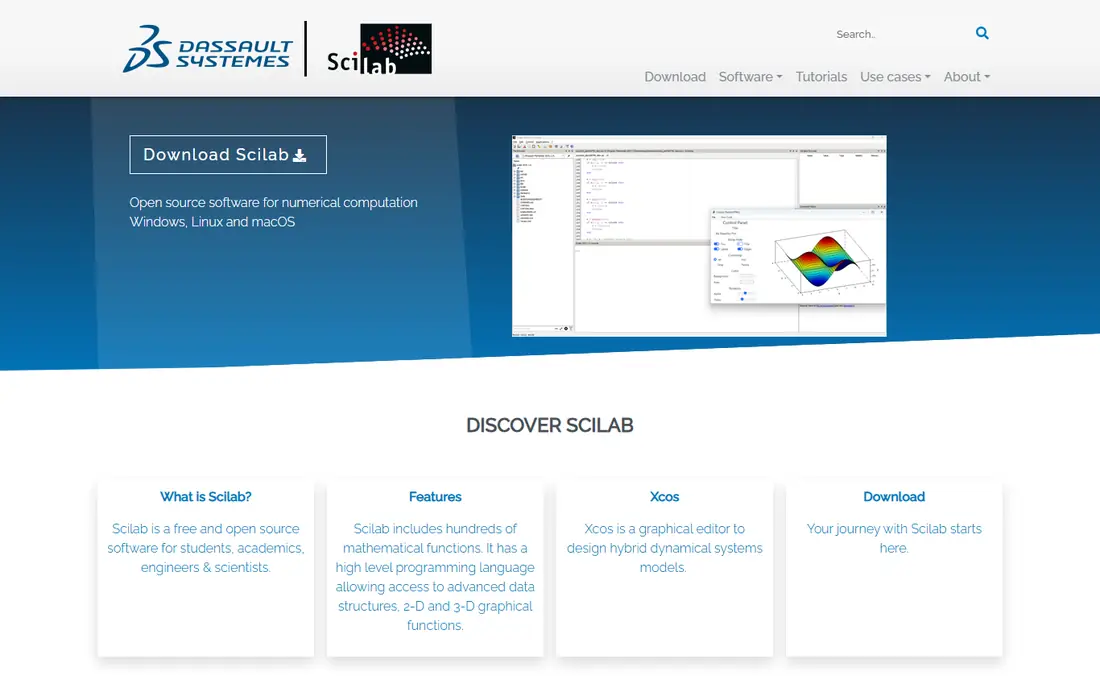 Scilab homepage