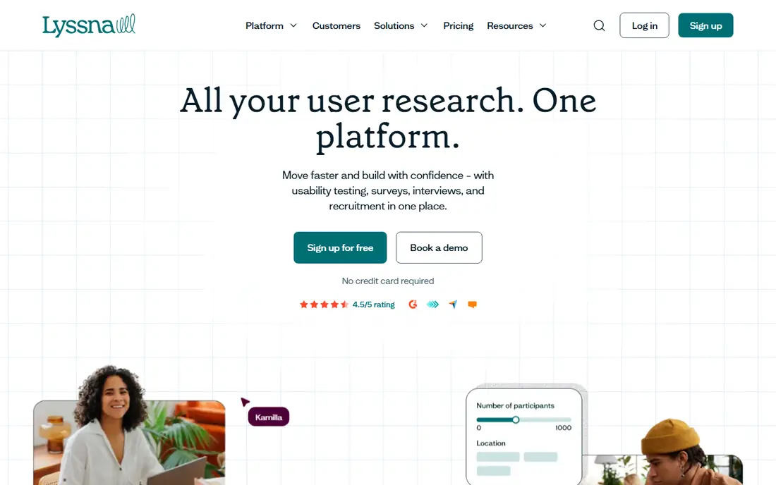 Lyssna homepage