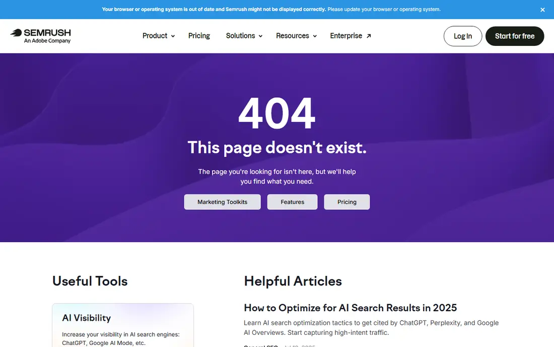 Semrush AI PR Toolkit homepage