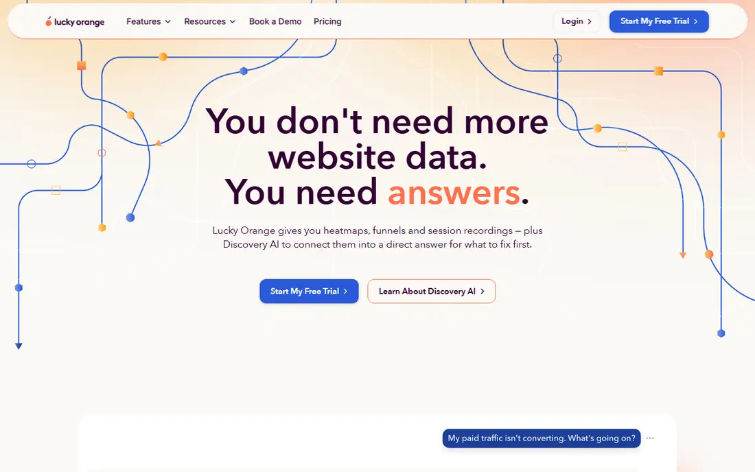Lucky Orange homepage