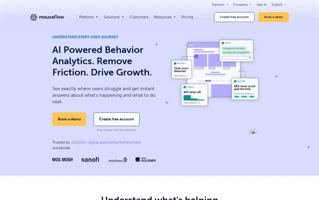 Mouseflow homepage