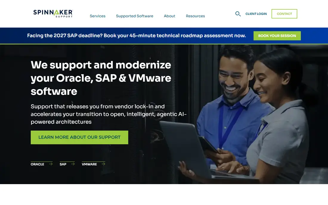 Spinnaker Support homepage