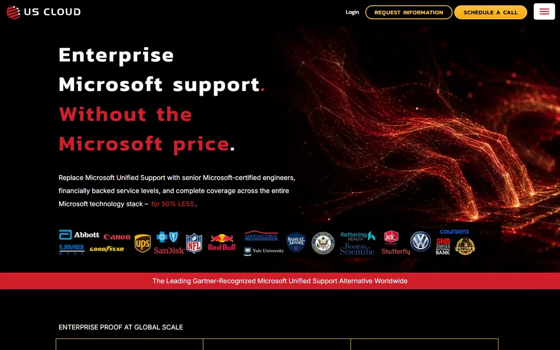 US Cloud homepage