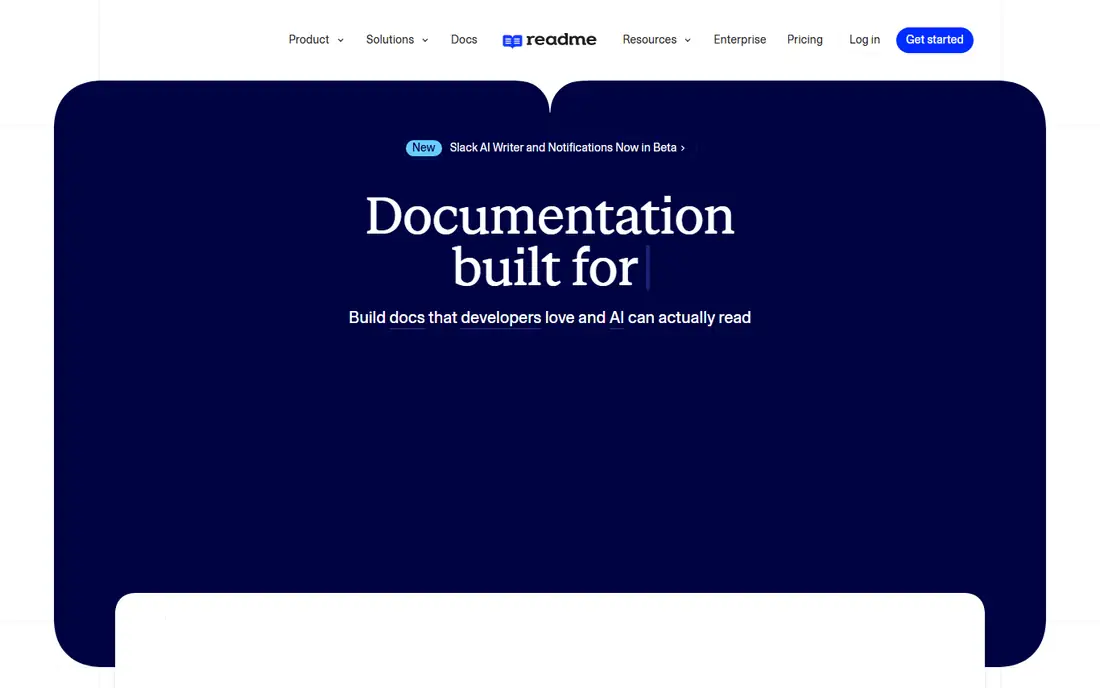 ReadMe homepage