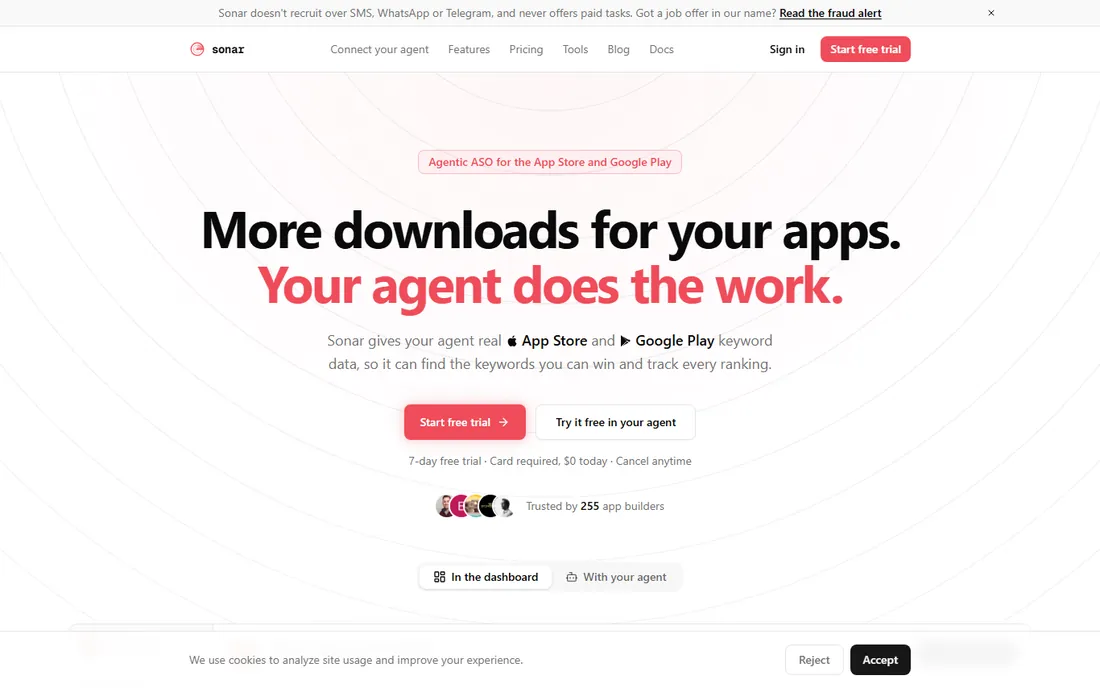 Sonar homepage