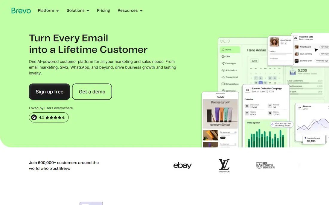 Brevo homepage